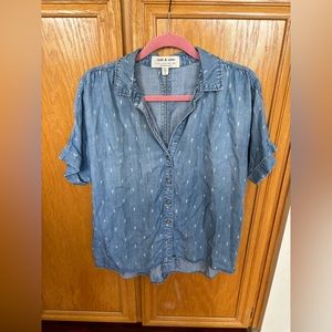Cloth & Stone Anthropologie women’s chambray blue button down blouse small